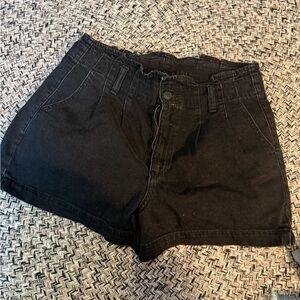 American Eagle Outfitters High Waist Black Mom Shorts